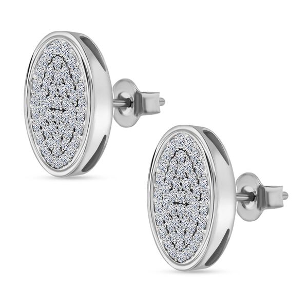 LUXURIANT SGL zertifizierte SI-GH Labor Diamant Ohrringe, 925 Silber rhodiniert - 1 ct. image number 2