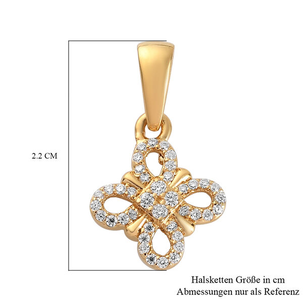 88 Facetten Moissanit Anh&auml;nger 925 Silber vergoldet ca. 0,20 ct image number 6