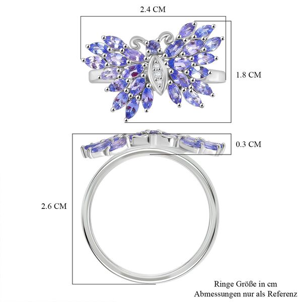 Tansanit und Zirkon Ring - 2,23 ct. image number 7