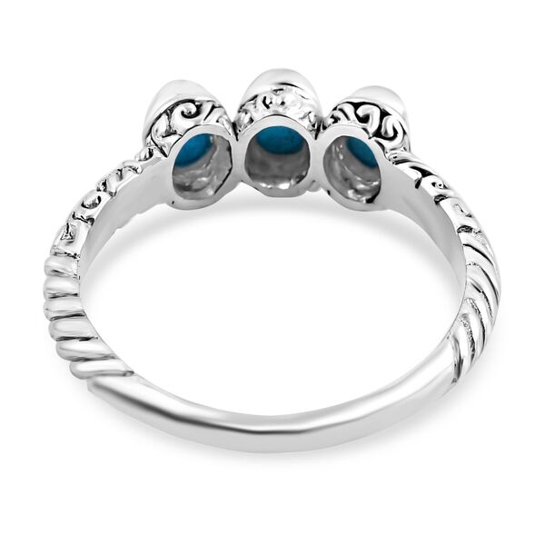 Royal Bali - Sleeping Beauty Türkis Ring, 925 Silber, (Größe 21.00), ca. 1.37 ct image number 4