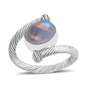 Royal Bali Kollektion- Regenbogen Mondstein Ring - 5,85 ct.