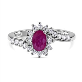 AA Montepuez Rubin und Zirkon Ring - 1,07 ct.