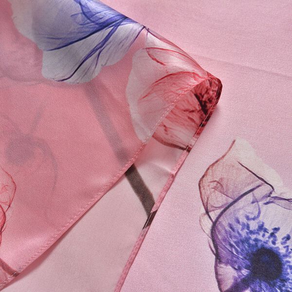 LA MAREY &ndash; Schal aus Maulbeerseide, Mohnblumen-Muster image number 7