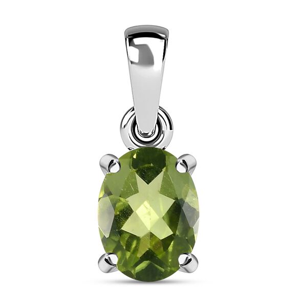 Peridot Solit&auml;r-Anh&auml;nger in Silber, 1,23 ct. image number 0