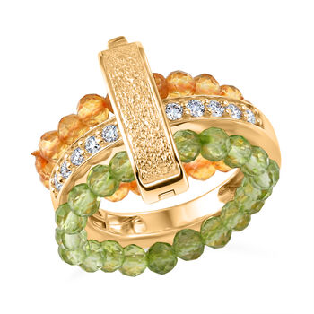 EverTrue Zirkonia, Citrin und Peridot Ring