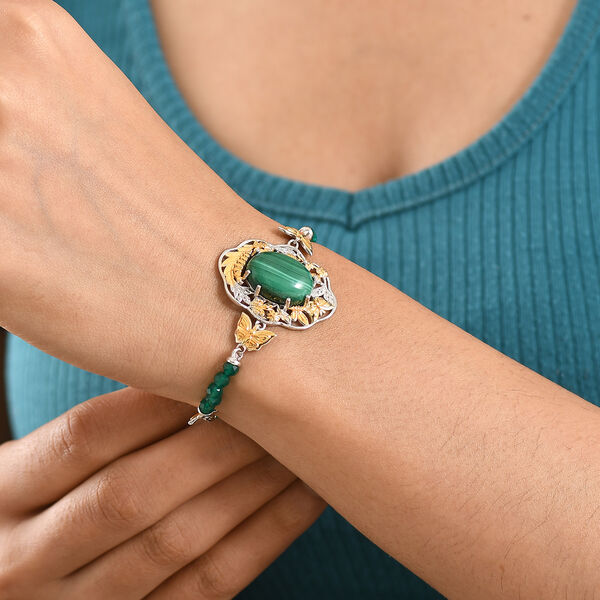 EverTrue AAA Malachit und Verde Onyx 19cm zweifarbiges Armband - 23,25 ct. image number 3