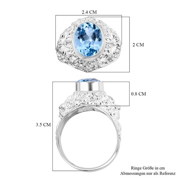 Royal Bali Kollektion- Himmelblauer Topas-Ring - 6,25 ct. image number 5