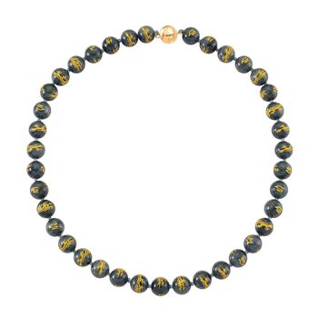 D'Joy nat&uuml;rliche Olmek Jadeit 50cm Halskette - 500 ct.