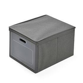 Faltbare Aufbewahrungsbox mit Fenster, grau