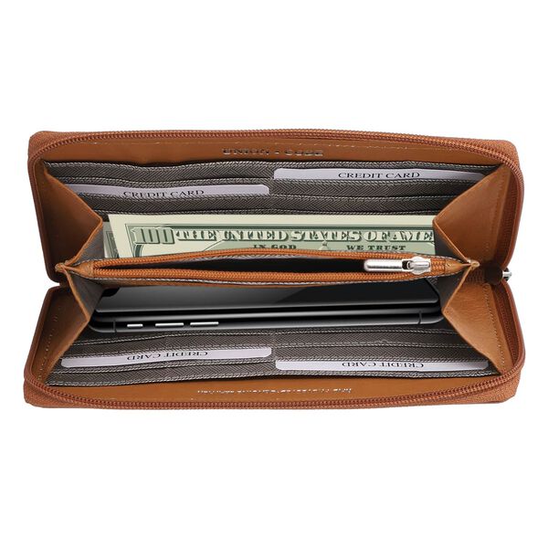 CLOSE OUT - UNION CODE: Echtleder Brieftasche mit Krokopr&auml;gung, grau image number 4