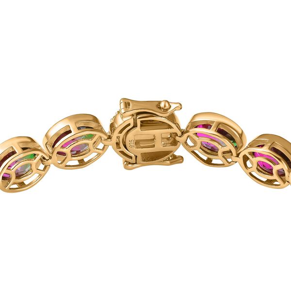 Wassermelonen Quarz Triplett und Multi-Edelstein-Armband image number 4