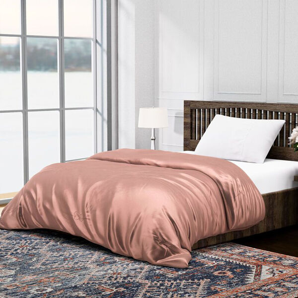 Serenity Night: Premium-Kollektion Herbst-Winter-Steppdecke aus 100 % Bambus mit hochwertiger Kunstdaunenf&uuml;llung &ndash; 135 x 200 cm, Puderrosa image number 3