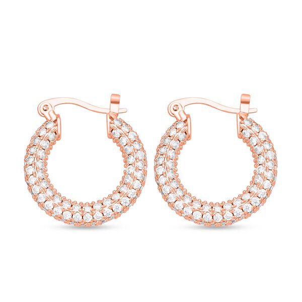 Wei&szlig;e Zirkonia-Creolen - 15 ct. image number 4