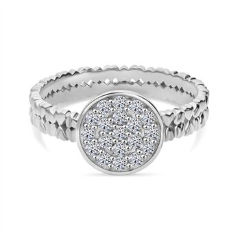 LUXURIANT DIAMOND - Lab Grown Diamant SI-GH Ring 925 Silber rhodiniert (Gr&ouml;&szlig;e 21.00) ca. 0.50 ct