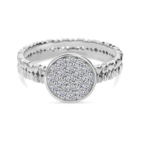 LUXURIANT SI Labor Diamant Ring, 925 Silber rhodiniert - 0,49 ct.