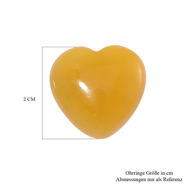 Gelbe Jade Herz Ohrringe - 35 ct. image number 6