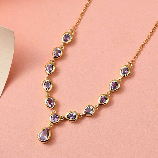 Rose De France Amethyst Halskette, 45 cm - 3,80 ct. image number 3