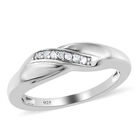 Diamant Ring 925 Silber platiniert  ca. 0,05 ct image number 3