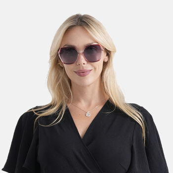 LA MAREY Sonnenbrille UV400 mit polarisierten Gl&auml;sern leichter Rahmen 14,5 x 15 cm Rosa