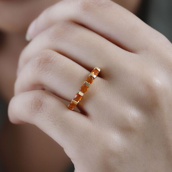 AA Salamanca Feueropal und Zirkon Ring - 0,68 ct. image number 3