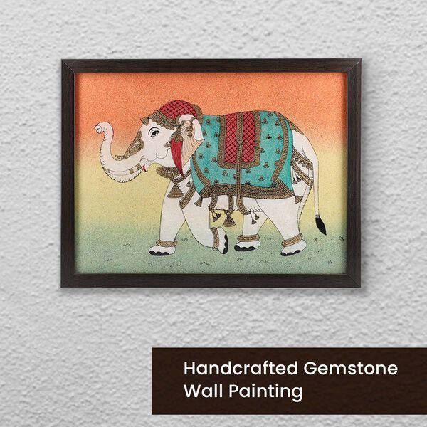 Handgefertigte Edelstein Elefant-Malerei image number 4