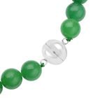Grüne Jade Halskette, ca. 45 cm, 925 Silber rhodiniert ca. 770,00 ct image number 4