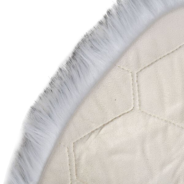 Seidenweicher und langfloriger Kunstfellteppich, 100x60 cm, weiß image number 4