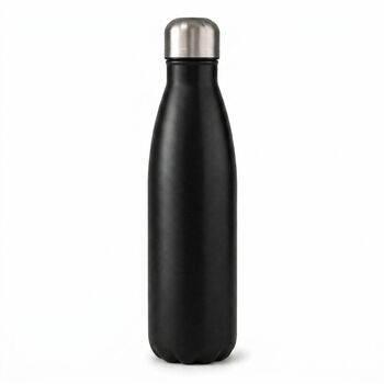 Edelstahl Trinkflasche doppelwandig 26 cm Schwarz