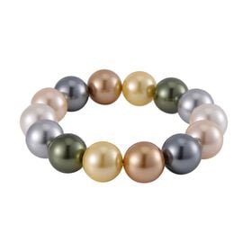 Rosa Muschelkernperle Armband Flexibel