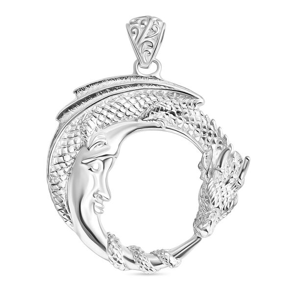 Royal Bali - 925 Silber Drachen mit Mond Anh&auml;nger 8,50g