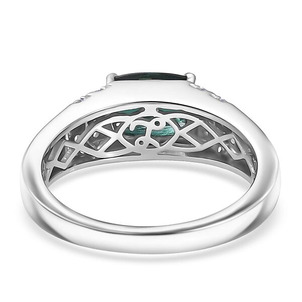 LUXORO AAA Indicolite, Wei&szlig;er Diamant Ring 417 Gold (Gr&ouml;&szlig;e 20.00) ca. 1,48 ct image number 4