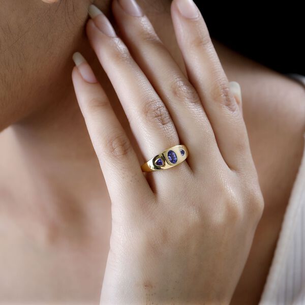 AA Tansanit Ring - 0,66 ct. image number 3