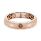 Natürlicher Champagner Diamant zertifiziert I1-I2 Band Ring 375 Rosegold image number 0