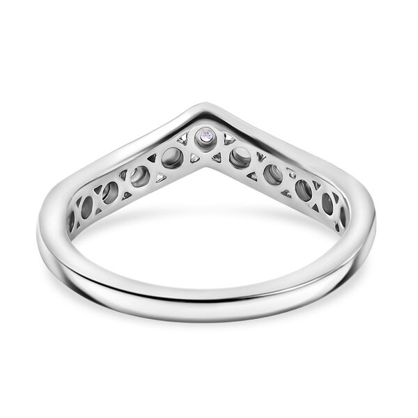 D'Joy Wishbone Ring mit Diamantakzenten, 925 Silber rhodiniert image number 6