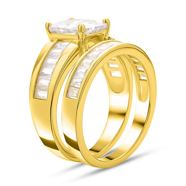 Wei&szlig;er Zirkonia Schmuckset, Messing ca. 8,10 ct image number 5