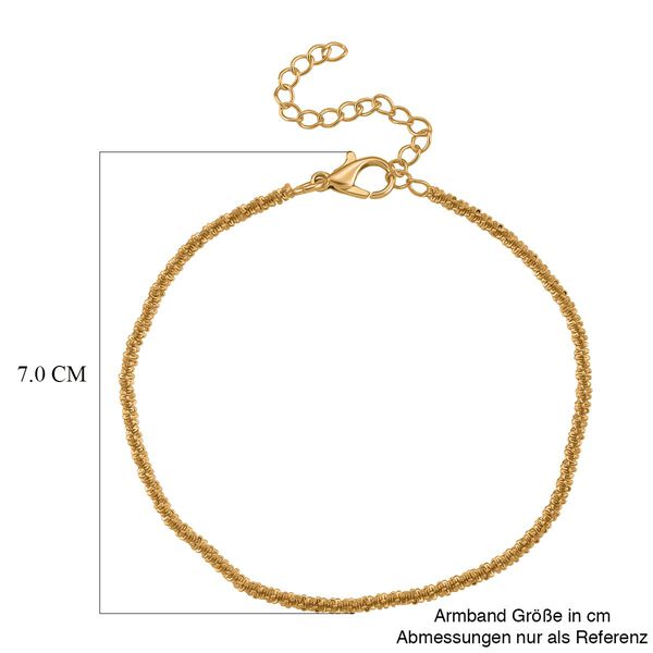 Funkel Armband, Messing Goldfarben ca. 19 cm image number 6