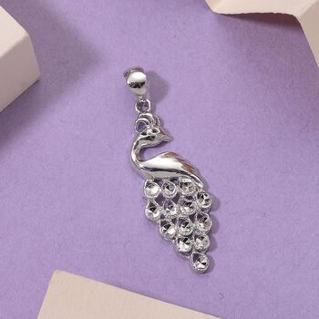 Pfauen-Anh&auml;nger in 950 Platin &ndash; 2,36 Gramm