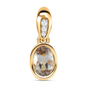 AAA Turkizit und Zirkon Anhänger - 0,55 ct.