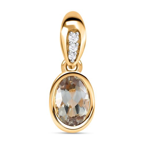 AAA Turkizit und Zirkon Anhänger - 0,55 ct. image number 0