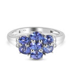 AAA Tansanit-Ring, 925 Silber platiniert  ca. 1,47 ct image number 0