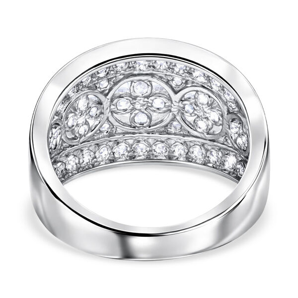 LUSTRO STELLA - Wei&szlig;er Zirkonia Ring, 925 Silber platiniert (Gr&ouml;&szlig;e 17.00) ca. 3,07 ct image number 4