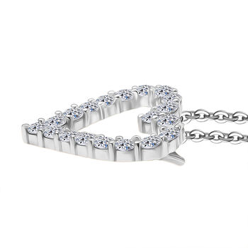 LUXURIANT SGL zertifizierter SI-GH Labor Diamant Anh&auml;nger mit 45cm Kette, 925 Silber rhodiniert - 1 ct.