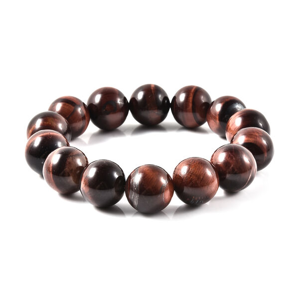 Rotes Tigerauge Armband ca. 17,8-19 cm flexibel lange 925 Silber ca. 433,5 Ct image number 5