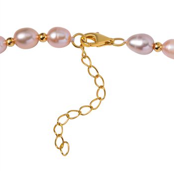 Mehrfarbige S&uuml;&szlig;wasser Perle Halskette ca. 45 cm 925 Silber vergoldet