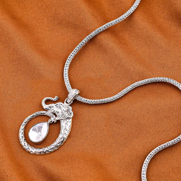 Moissanit Halskette ca. 50 cm 925 Silber ca. 1,34 ct. image number 2