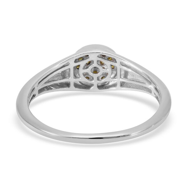 Gelber Diamant Ring 925 Silber platiniert  ca. 0,20 ct image number 5