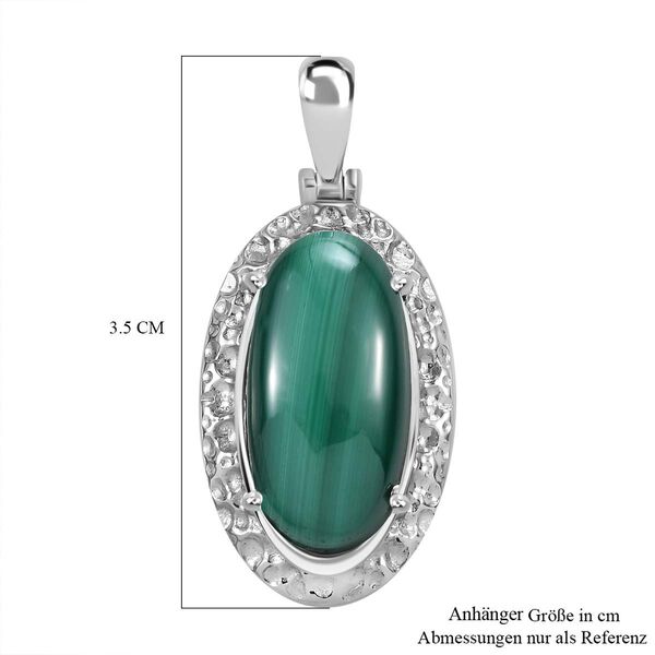 Malachit Anhänger  Edelstahl ca. 15.06 ct image number 6