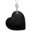 D'Joy Shungit, Weißer Zirkon Schmuckset ca. 45 cm 925 Silber rhodiniert ca. 66,10 ct.