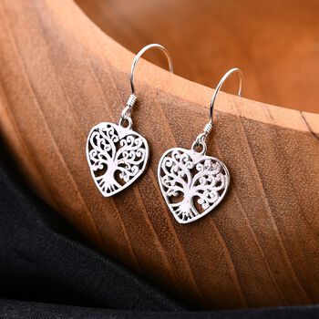 Royal Bali Kollektion- Lebensbaum Herz Ohrringe