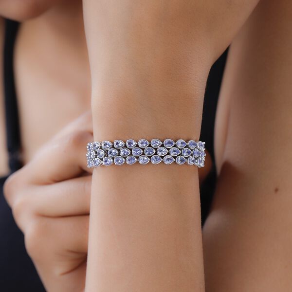 Tansanit Armband, 19 cm - 14,85 ct. image number 7